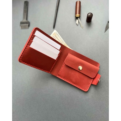 Гаманець біфолд червоний (в подарунковому пакуванні) Гаманець біфолд червоний (в подарунковому пакуванні)