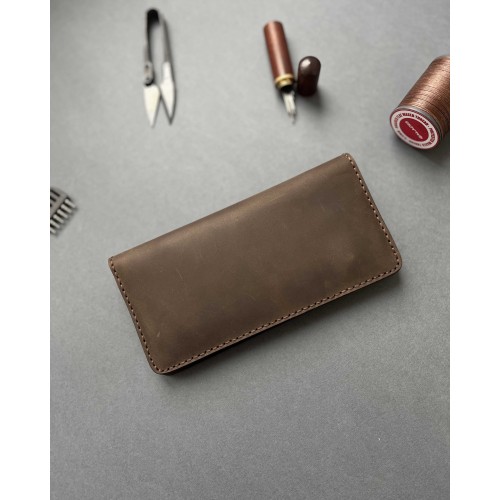 Гаманець лонгер з натуальної шкіри шоколадного кольору (в подарунковому пакуванні) Гаманець лонгер з натуальної шкіри шоколадного кольору (в подарунковому пакуванні)