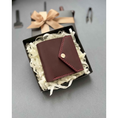 Гаманець "Туреччина" з натуральної шкіри бордовий (в подарунковому пакуванні) Гаманець "Туреччина" з натуральної шкіри бордовий (в подарунковому пакуванні)