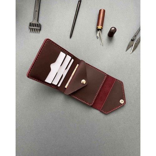 Гаманець "Туреччина" з натуральної шкіри бордовий (в подарунковому пакуванні) Гаманець "Туреччина" з натуральної шкіри бордовий (в подарунковому пакуванні)