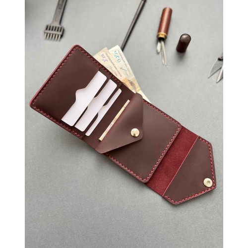 Гаманець "Туреччина" з натуральної шкіри бордовий (в подарунковому пакуванні) Гаманець "Туреччина" з натуральної шкіри бордовий (в подарунковому пакуванні)