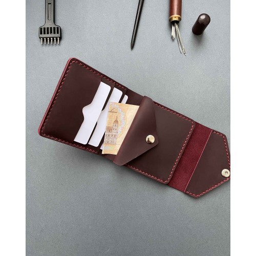 Гаманець "Туреччина" з натуральної шкіри бордовий (в подарунковому пакуванні) Гаманець "Туреччина" з натуральної шкіри бордовий (в подарунковому пакуванні)